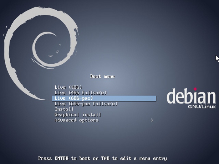Запуск Rescue-Debian-live